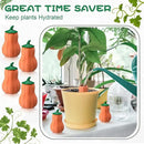 4 Pcs 24oz Terracotta Watering Spikes Self Watering Planter Insert Terracotta Stakes Olla Pot for Outdoor Indoor Garden Plants, Easy to Refill(Pumpkin) by GreenHaven Gardens