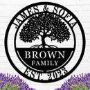 Custom Tree of Life with Roots Family Name Sign, Personalized Metal Sign by CozyNest Decor