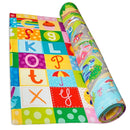 Baby Care Play Mat (Medium, Playful - Zoo Town) 73’’ x 49’’ Original One-Piece Reversible Rollable Waterproof Play Mat for Infants, Babies, Toddler, and Kids by TinyTreasures Baby Boutique
