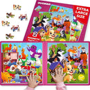 QUOKKA Magnetic Puzzles for Toddlers 3-4 - 2x48 Travel Puzzle Games for Kids Ages 3-5 Years Old - Car Activities Toy for Boys and Girls 4-6 yo - Cats & Dogs Learning Magnet for Road Trip by TinyTreasures Baby Boutique