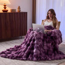 Lotus Karen Faux Fur Throw Blanket Tie-dye Violet - Big Bubble Rabbit Fluff Blanket for Couch Bed Sofa,Softest Fluffy Fuzzy Cozy Blanket,Thick Furry Plush Shaggy Warm Blankets for Women,108x90 Inches by CozyNest Decor