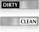 Dishwasher Clean Dirty Sign-Dishwasher Magnet Stainless Steel Clean Dirty Sign for Kitchen Organization Farmhouse Optional Adhesive Stickers by TinyTreasures Baby Boutique