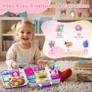 Montessori Busy Board for 1-2 Year Old Girl Gift,Musical Toys for Toddlers 1-3 Year,Educational Fine Motor Baby Toys for 12 18 Months,Perfect for Preschool or Travel,Birthday Gift for 1+Year Old Girl by TinyTreasures Baby Boutique