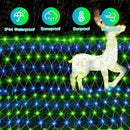 200 LED Christmas Net Lights Outdoor Decorations 3M*2M Mesh Lights Fairy String Lights Plug in with Timer 8 Modes Waterproof for Outside Bush Window Wall Patio Fence Party Decor-Blue and Green by GreenHaven Gardens