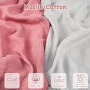 Hooyax Baby Lounger Cover 2 Pack - 100% Muslin Cotton Newborn Lounger Pillow Covers Only, Soft Breathable Infant Lounger Cover with Reinforced Stitching, Fits Most Standard Baby Loungers (Grey Pink) by TinyTreasures Baby Boutique