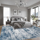 6x9 Area Rug Living Room Rug: Washable Modern Abstract Soft Thin Rug Indoor Floor No Slip Stain Resistant Carpet for Bedroom Dining Room Farmhouse Nursery Home Office - Blue by TinyTreasures Baby Boutique