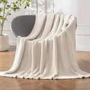 MIULEE Cream Super Soft Throw Blanket for Bed, Twin Size Cozy Fluffy Warm Blankets Knit Blankets for Couch, Sofa, Chair, Living Room, Camping, Picnic, 60 x 80 inch by CozyNest Decor