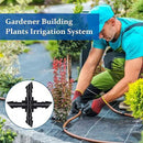 200 Pieces Drip Irrigation Fittings Kit for 1/4 Inch Tubing, 50 Straight Barbs, 50 Tees, 50 Elbows, 50 4-Way Couplings, Barbed Connectors with Plastic Box for Garden Lawn Drip, Sprinkler Systems,Black by GreenHaven Gardens