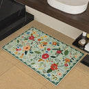 2x3 Washable Rug for Entryway, Floral Green Soft Small Area Rug, Non Slip Doormat Indoor Entrance Carpet, Flower Low Pile Front Door Throw Rug for Bedroom, Kitchen, Laundry, Bathroom, Sage Green by TinyTreasures Baby Boutique
