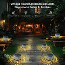 Solar Lantern Garden Patio Decor: 4 Pack White Solar Lanterns Outdoor Waterproof, Solar Lights Outdoor for Table Balcony Deck Pathway Porch Yard Decorations, Outside Hollow Out Metal LED Solar Lantern by GreenHaven Gardens