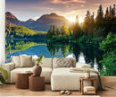 Natural Landscape Wallpaper Green Forest Lake Mountain Large Mural Wall Decor for Bedroom Living Room TV Background Home Decorations(Not Self-Adhesive) by TinyTreasures Baby Boutique