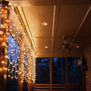 Eueasy Curtain-Lights Outdoor, 300 LED-Fairy Lights, Connectable15×3.3 FT with 8 Lighting Modes, for Balconies, Fences, Stairs Guardrails by CozyNest Decor