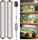 Wolezek Grow Lights for Indoor Plants, 210 LEDs Full Spectrum Plant Grow Light Strips with Upgared 4/8/12/16H Auto Timer, 13.8 Inches Bright Grow Lamp Bar for Plant Shelves and Cabinet, 2 Pack by GreenHaven Gardens