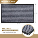 Yimobra Front Door Mat Outdoor Indoor Entrance, 100% Waterproof All-Season All Weather Doormat, Welcome Matt Outside Entry, Non Slip, Low Profile, Heavy Duty Patio Porch Floor Mats,47 x 32,Gray White by CozyNest Decor