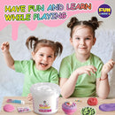 4 LB Milky Butter Slime Bucket Gift for Girls, FunKidz 64 FL OZ Huge Soft White Premade Scented Slime Kit Toy with 29 Variety Add-Ins Perfect Birthday Present for Kids Age 6+ by TinyTreasures Baby Boutique