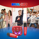 Mini Karaoke Machine Toys Gifts: Kids Toys Birthday Gifts for 4 5 6 7 8 9 Years Old Girl Boy LED Portable Bluetooth Speaker with 2 Wireless Microphone Girl Boy Kid Adult Gift Age 3-12+ by TinyTreasures Baby Boutique