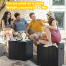 Vixzen 30 Gallon Resin Deck Box, Lockable Outdoor Storage Box for Patio Cushions Storage Furniture,Garden Tools, Pool Supplies, Weatherproof and UV Resistant- Black by CozyNest Decor