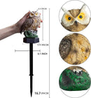 Dazzle Bright 1 Pack Owl Figure Solar LED Lights, Resin Garden Waterproof Decorations with Stake for Outdoor Yard Pathway Outside Patio Lawn Decor to Scare Birds Away, Gifts for Women, Owl Lovers by GreenHaven Gardens
