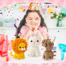 Crochet Kit for Beginners, Amigurumi Crochet Animal Kits, Crocheting Kit for Starters Adult Kids with Step-by-Step Video Tutorials, Animal Kits with Highland Cow, Lion, Bunny by TinyTreasures Baby Boutique