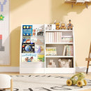 4 Tier Kids Bookshelf, 4 Layer Sling Kids Book Shelf for Kids Rooms,Wood Children Bookcase,Baby Storage Book Rack,Toddler Bookshelf, Book and Toy Organizer,Book Display Shelf for Bedroom, Nursery by TinyTreasures Baby Boutique