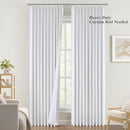 Vision Home White Pinch Pleated Full Blackout Curtains 60 inch Wide Thermal Insulated Window Panels 112 inch for Bedroom Living Room Darkening Pinch Pleat Drapes with Hooks Back Tab 60" Wx112 Lx1 by CozyNest Decor