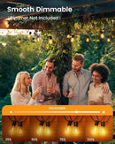 150FT Outdoor String Lights LED, 45+3 S14 Bulbs Shatterproof, IP54 Waterproof Dimmable for Large Outdoor Events, Resorts, Hotel Lighting - Commercial Grade Connectable by GreenHaven Gardens