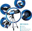 AOMEKIE 40070 Telescopes for Astronomy Beginners and Adults 70mm Astronomical Telescopes with Adjustable Tripod K6/25 Eyepieces Phone Adapter by TinyTreasures Baby Boutique