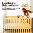 Waterproof Crib Mattress Protector Cover Fitted - 2-Pack Quiet Baby Crib Mattress Pad Sheets, 52" x 28" Soft Quilted Cotton Baby Sheet, Machine Washable, Easy Fit, Durable (Ecru/Quin) by TinyTreasures Baby Boutique