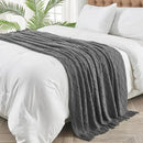 inhand Grey Throw Blanket for Couch and Bed, Soft Living Room Home Decor Knitted Blanket with Tassel, Outdoor Lightweight Breathable Summer Blanket, Farmhouse Warm Woven Decorative, 50"x60" by CozyNest Decor