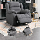 EBELLO Classic Power Recliner Chair, Oversized Electric Reclining Chair with Overstuffed Cushion and Back, Soft Fabric Adults Single Recliner Sofa for Living Room, Grey by CozyNest Decor