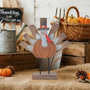Zcaukya Thanksgiving Turkey Decoration, Wooden Indoor Standing Tabletop Turkey Decor for Home Office Bedroom Kitchen Thanksgiving Harvest Day Decorations by CozyNest Decor
