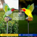 Birdsong Hummingbird Garden Decor Statues Stake Figurine Solar Lights for Outside Lawn Yard Porch Patio Flowerbed Christmas Decorations Outdoor for Moms Birthday (Green Hummingbird) by GreenHaven Gardens