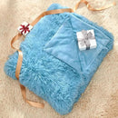 GONAAP Fuzzy Faux Fur Throw Blanket Queen Size Sky Blue Super Soft Cozy Plush Fuzzy Shaggy Blanket for Couch Sofa Bed (Sky Blue, Queen(90"x90")) by CozyNest Decor