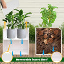 Galvanized Steel Metallic Heavy Planter for Outdoor Plants Metal Outdoor Planter Spliced Flower Box with Partitions for Outside,Indoor,Garden (White, 30 * 12 * 24) by CozyNest Decor