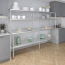 AmGood Double OverShelf Stainless Steel NSF - Many (96" Long x 18" Deep) by CozyNest Decor