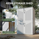 Aoxun 64 Cu.Ft Outdoor Storage Shed with Floor, Waterproof Horizontal Resin Cabinet for Garage Storage, Pool Storage, Bike Shed, Garden Shed by GreenHaven Gardens