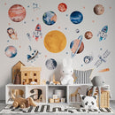 Solar System Wall Decals for Kids - Planets and Space Themed Wall Stickers by Lipastick - Peel and Stick Vinyl Decals for Boys and Girls Bedroom, Nursery, Playroom - Wall Stickers for Girls Room by TinyTreasures Baby Boutique