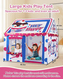 Kids Play Tent, Toddler Tent for Kid Indoor & Outdoor, 48.5"x39.4"x48.5" Playhouse Tent Dessert Theme with Complete Toys Set, 3 Window, Lights and 5 Balloons by TinyTreasures Baby Boutique