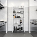 Seville Classics UltraDurable Heavy Duty NSF Solid Steel Wire Rack Storage Unit, Organizer for Garage, Warehouse, Office, Restaurant, Classroom, Kitchen, White, 5-Tier Shelving, 36" W x 14" D by CozyNest Decor