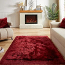 AMTOVO Faux Fur Sheepskin Rug for Living Room, 4 x 6 ft Burgundy Fluffy Area Rug for Bedroom, Playroom, Luxury Room Decor, Rectangle by CozyNest Decor
