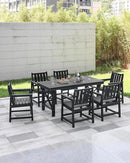 Patio Dining Chair Set of 2, HDPE Outdoor Dining Chair, Ergonomic HDPE Dining Chairs with Deep Seating, All Weather Outdoor Chairs Furniture for Backyard, Deck, Garden, Poolside, Obsidian by CozyNest Decor