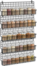 X-cosrack Spice Rack Organizer, 5-Tier Wall Spice Rack, Stackable Hanging Spice Jars Storage Racks, Great for Kitchen and Pantry, Up to Storage 48 Jars(Patent No.:D909138S) by CozyNest Decor