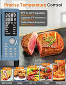 Nuwave Bravo Pro Smart Air Fryer Toaster Oven Combo, Airfryer Convection Oven Countertop, 10-in-1 Functions with Quicker & Even Crisp Technology, 1800W, 50-450°F, PFAS-Free, 21QT, Cozy Blue by CozyNest Decor