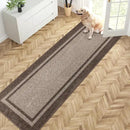 PURRUGS Dirt Trapping Door Mat 24" x 84", Non-Slip/Skid Machine Washable Entryway Rug, Shoes Scraper, Area Rug, Super Absorbent Welcome Mat for Muddy Wet Shoes and Paws, Beige & Grayish Brown by CozyNest Decor