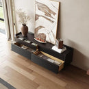POVISON Fully-Assembled Mid Century Modern TV Stand with Legs, Wood Media Console with Adjustable LED Light for 65-inch TVs, Entertainment Center with Storage for Living Room by CozyNest Decor