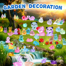 130pcs Luminous Mini Resin Animals Figures to Hide Miniature Figurines Glow in The Dark for Miniature Fairy Garden Accessories Micro Landscape Aquarium Ornaments Kit Dollhouse Decor Crafts by GreenHaven Gardens
