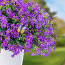 ‌20 Bundles Artificial Flowers for Outdoors‌ with 6 Faux Butterflies, UV Resistant ‌Fake Flowers‌ with Eucalyptus Leaves, ‌Artificial Plants Outdoor‌ for Patio Garden Porch Home Decor (Purple) by CozyNest Decor