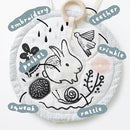 Wee Gallery Meadow Activity Pad Organic Baby Play Mat with Sensory Toys, High Contrast Newborn Essentials Soft Tummy Time Mat for Babies 0-12 Months, Visual and Motor Skill Development Toy by TinyTreasures Baby Boutique