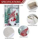 Heyfibro Welcome Christmas Garden Flag Winter Gnome Garden Flags 12x18 Double Sided Burlap Cardinals Snowflakes Snow Garden Yard Flags for Seasonal Outside Outdoor House Decoration (ONLY FLAG) by CozyNest Decor