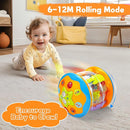 Baby Toys 6 to 12 Months - Musical Rotating Light Up Infant Toys, Early Learning Toys Baby Crawling Drum Toy, Tummy Time Educational Sensory Baby Girl Gifts for Toddlers 1 2 3 Years Old by TinyTreasures Baby Boutique